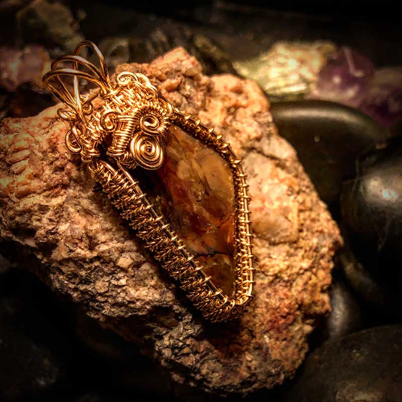 gold wire wrapped jewelry